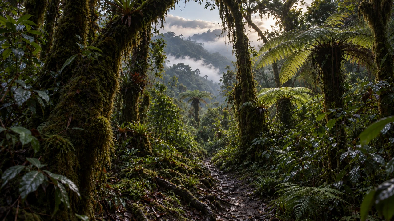 A quiet trail through Papua New Guinea cloud forest