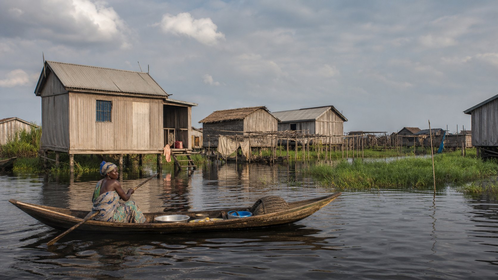 Benin Ganvie Stilt Village Lake Nokoue