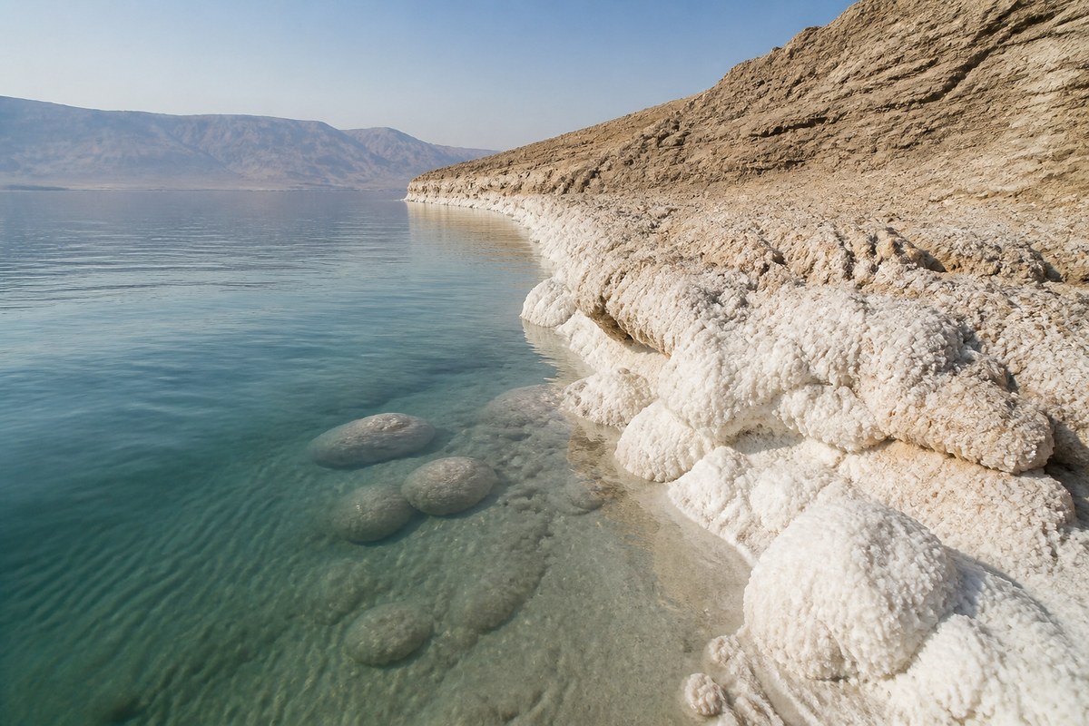 The Dead Sea shore, Jordan