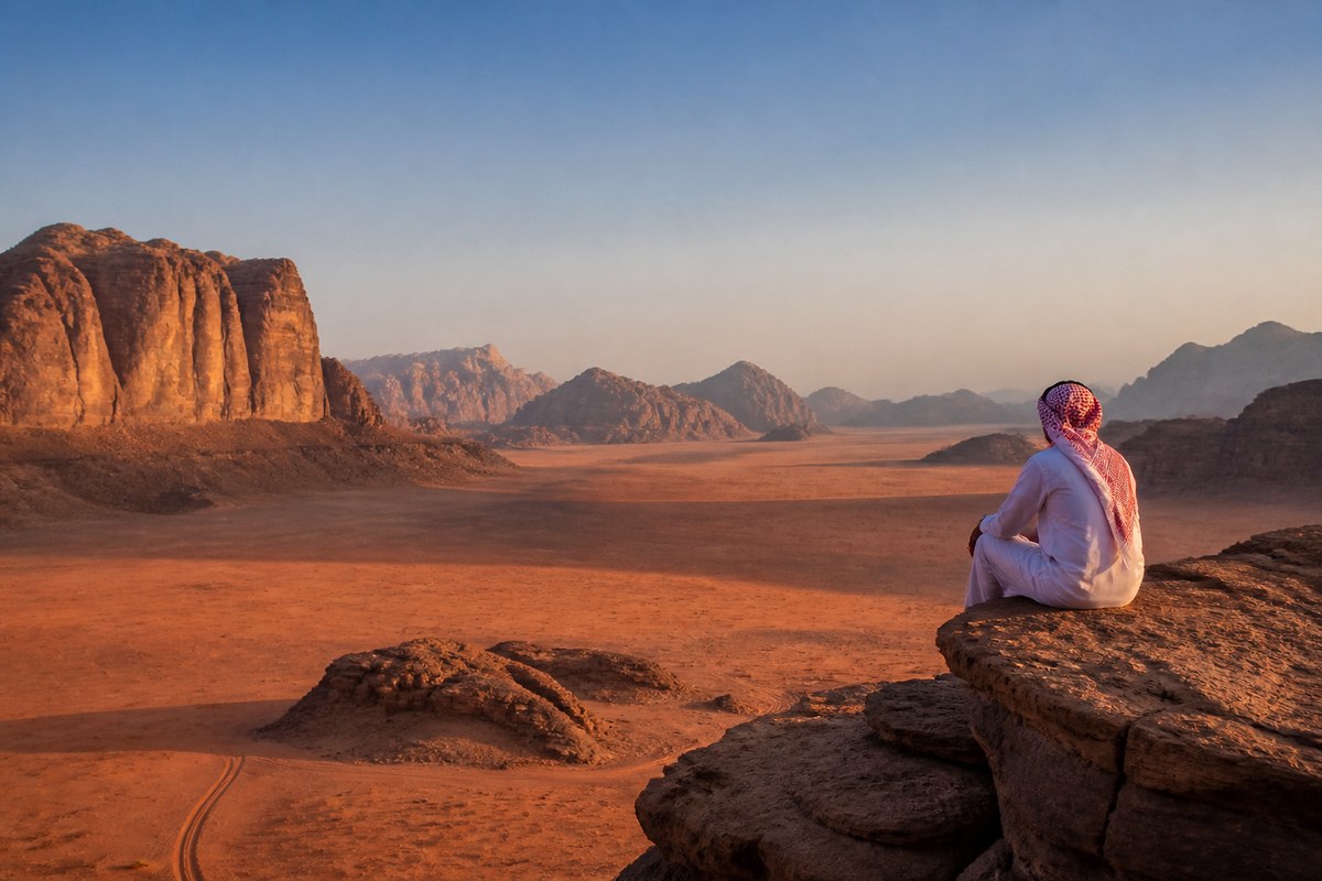 The sandstone and granite desert of Wadi Rum, Jordan
