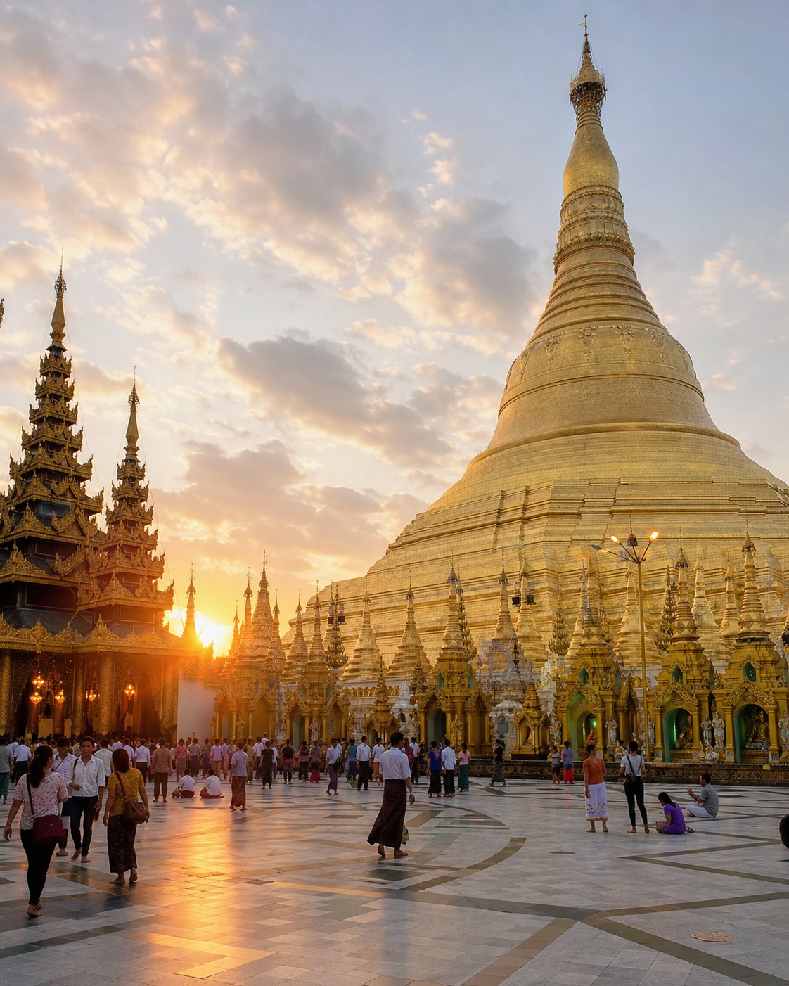 Myanmar Shwedagon Pagoda Yangon Myanmar