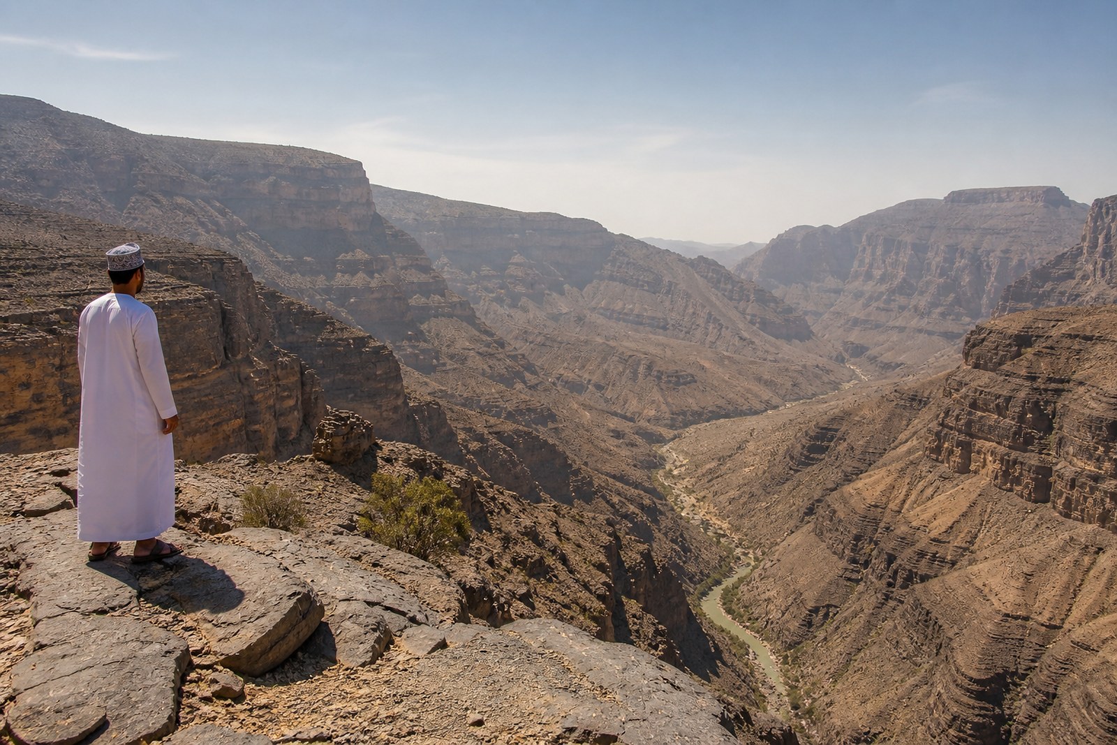 The canyon below Jebel Shams, Oman