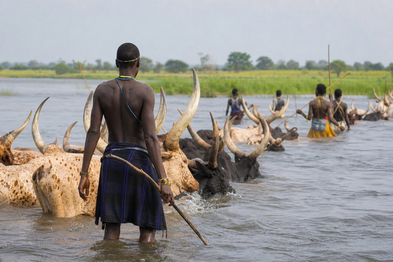 South Sudan Cattle Crossing