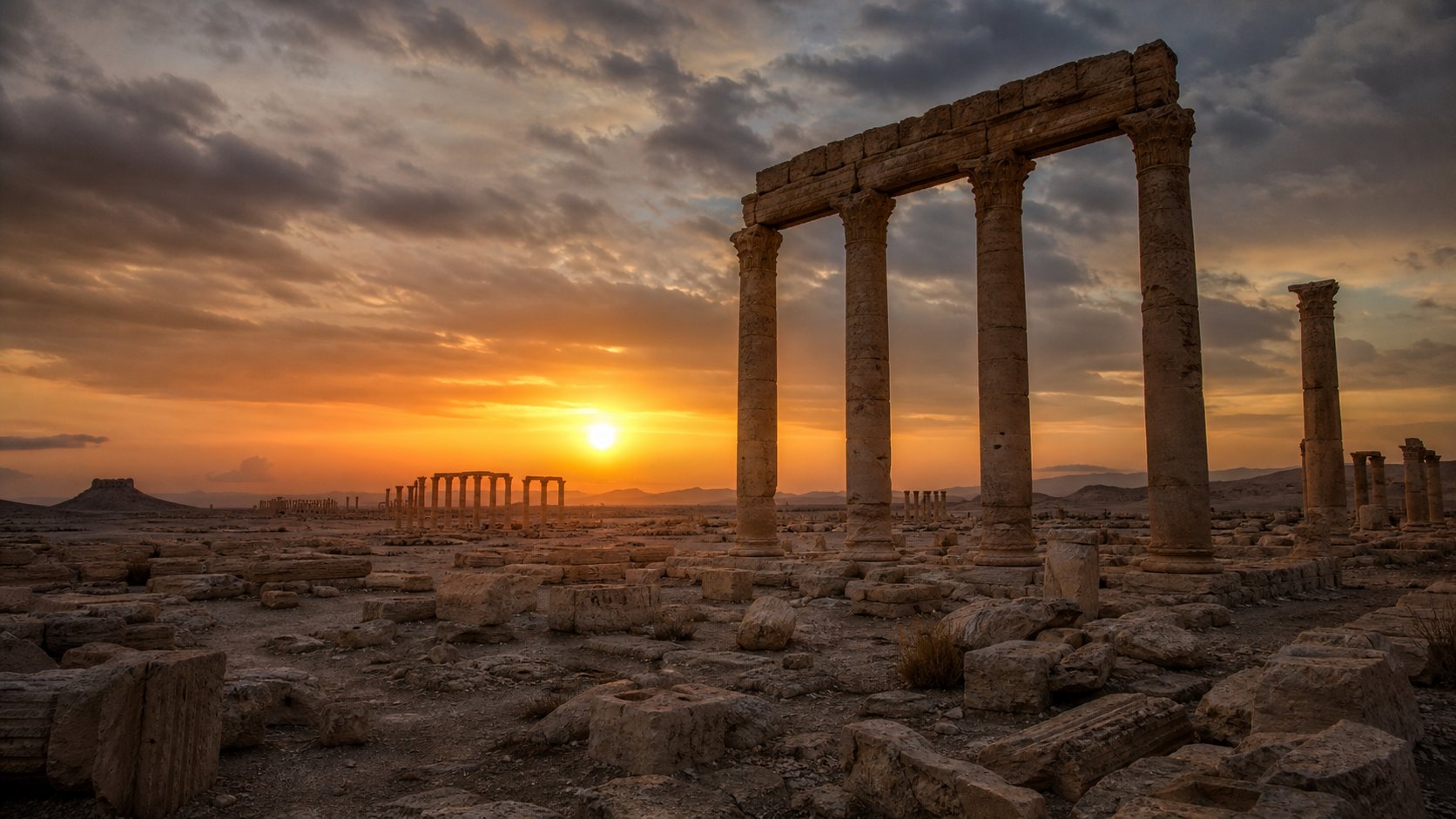 Syria Palmyra Sunset