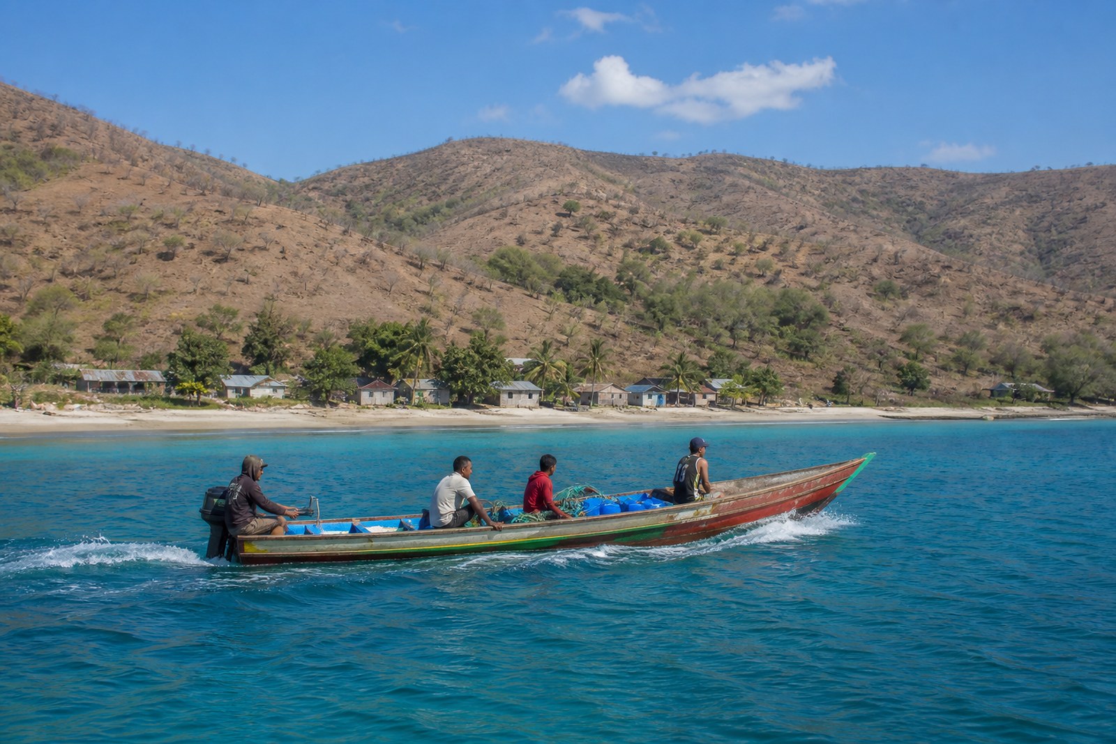 A fishing boat off Atauro Island, Timor-Leste