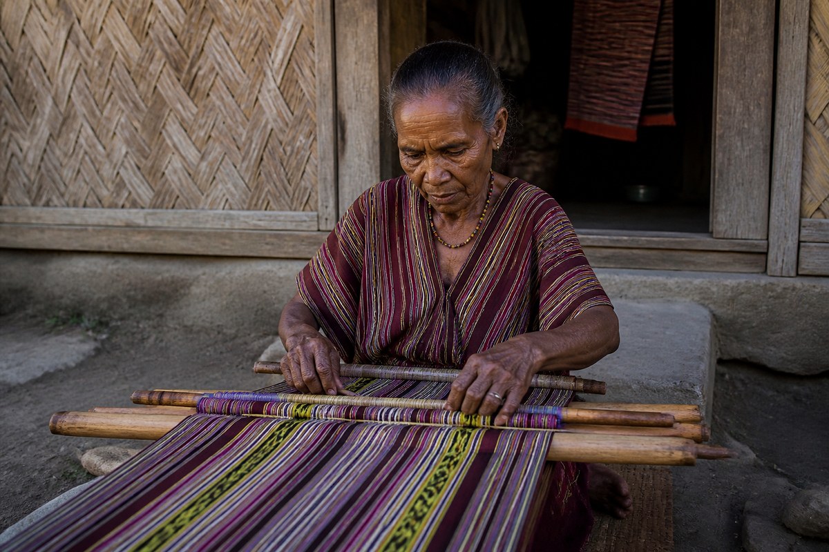 Traditional tais weaving, Timor-Leste