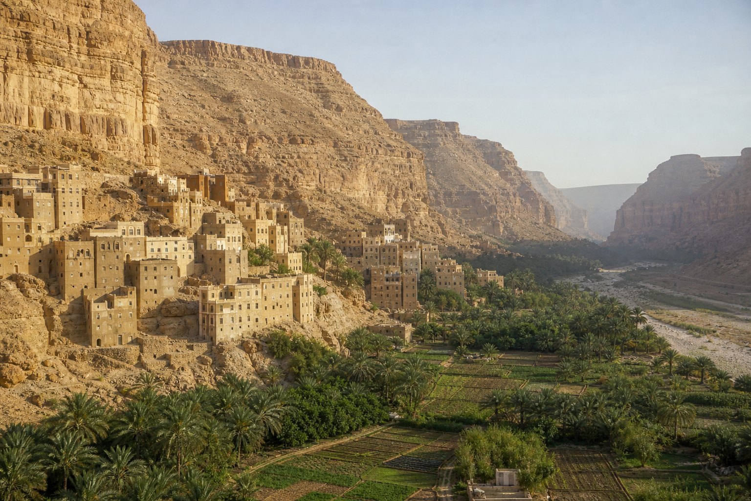 Yemen Wadi Doan Mudbrick Cliff Villages