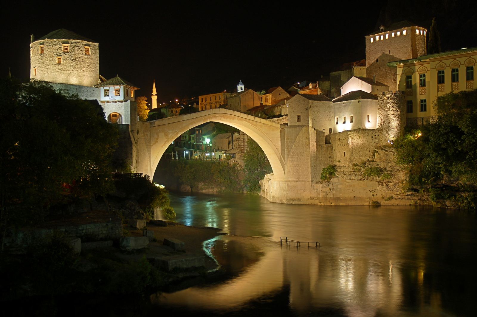Stari Most, the rebuilt Ottoman bridge of Mostar, Bosnia and Herzegovina