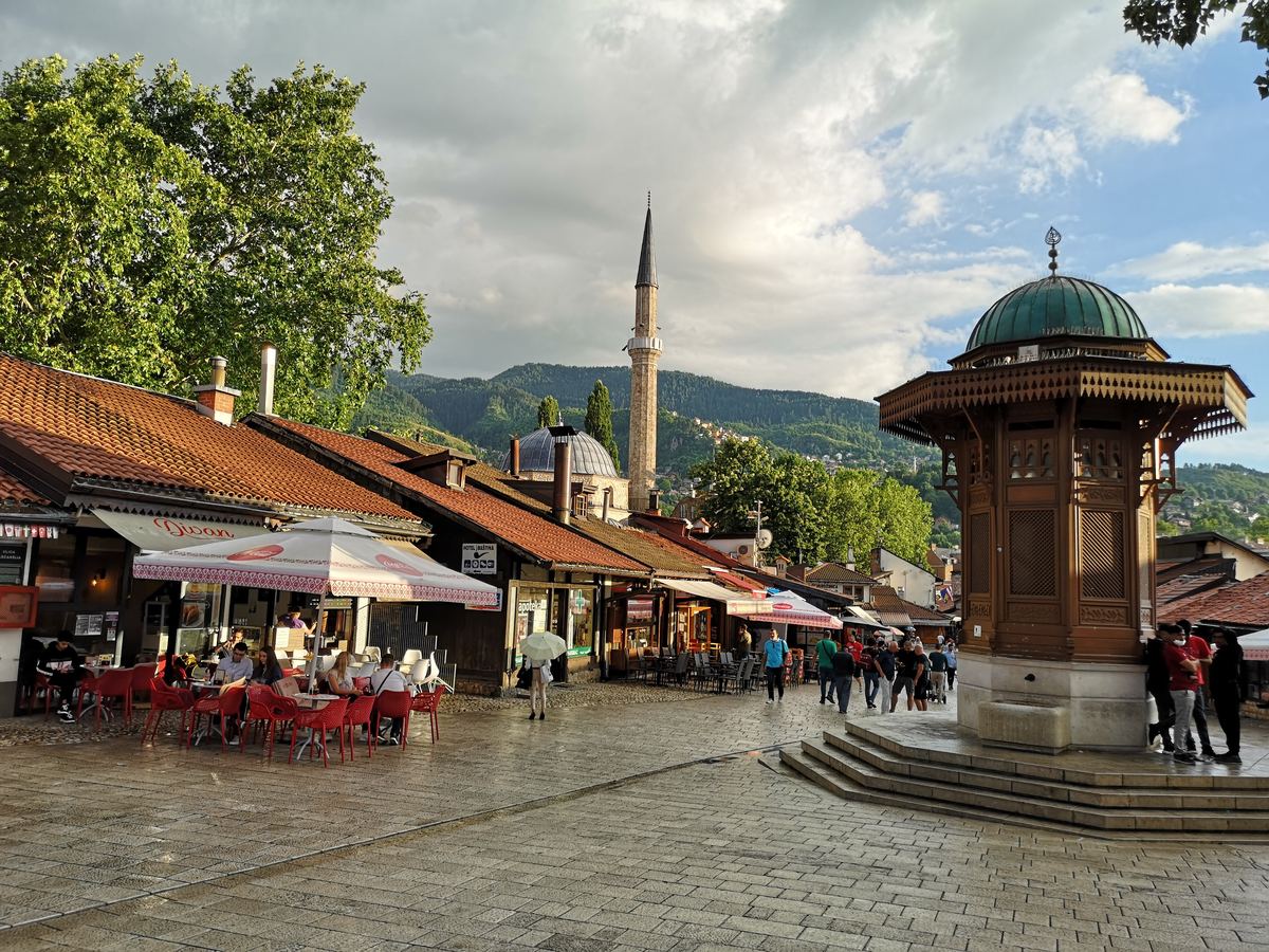 The Baščaršija old bazaar of Sarajevo, Bosnia and Herzegovina