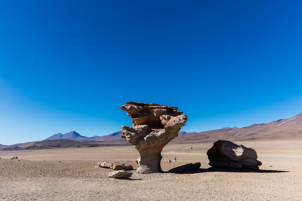 The Árbol de Piedra stone tree in the Siloli Desert, Bolivia