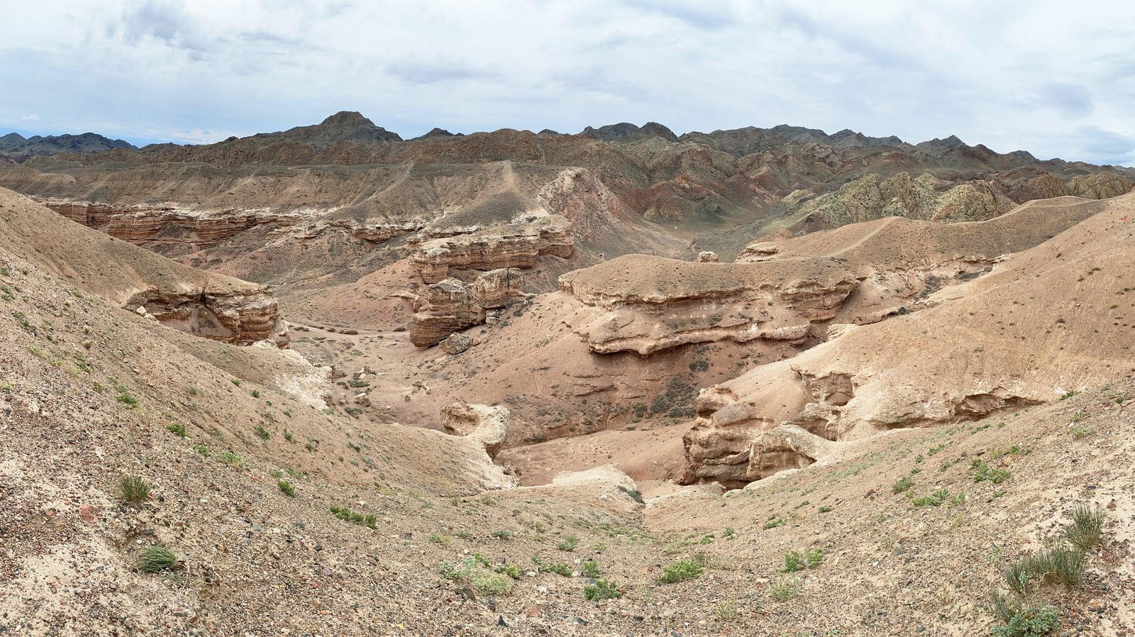 The wind-carved sandstone of Charyn Canyon, Kazakhstan