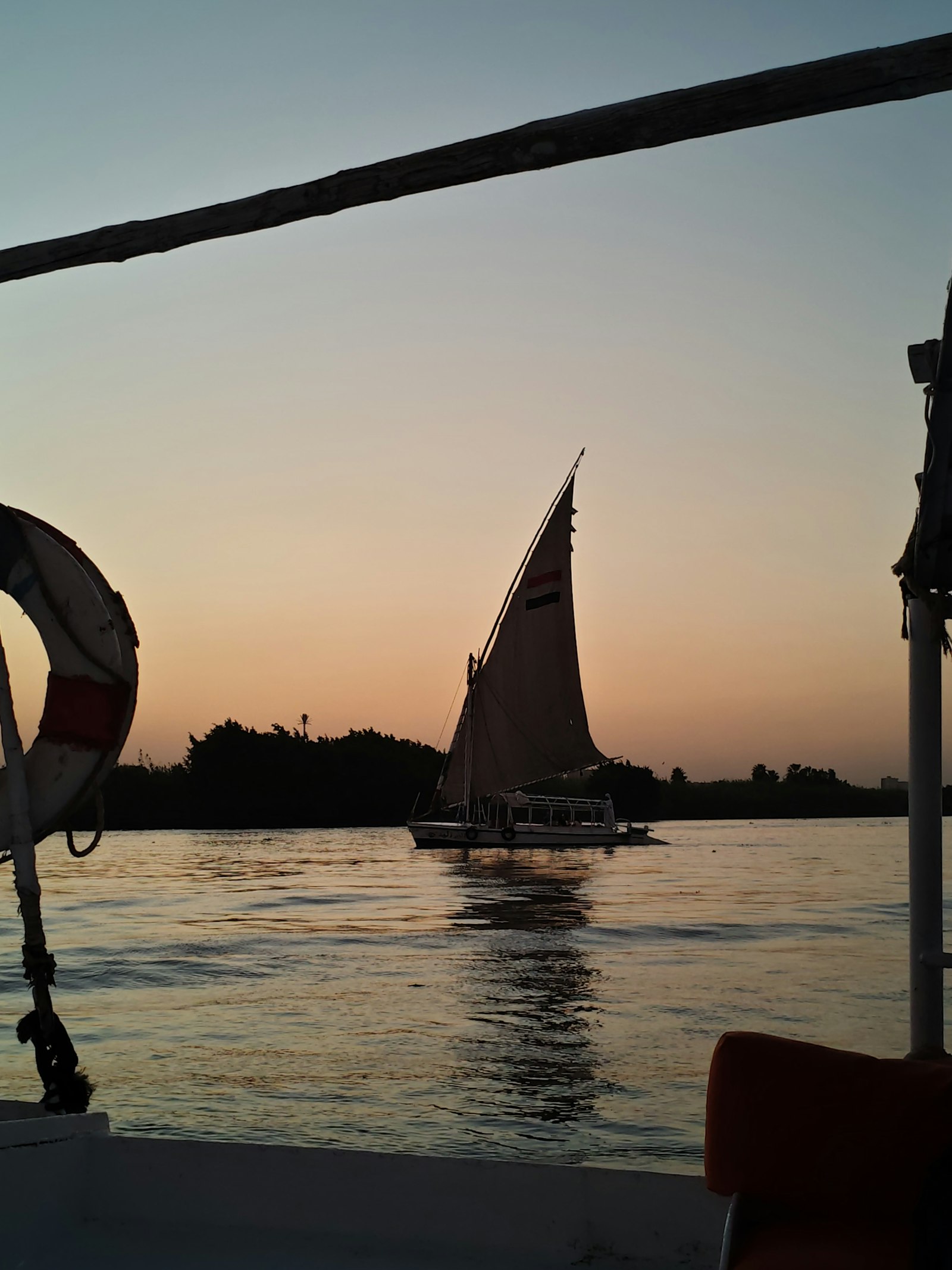 Felucca masts on the Nile, Egypt