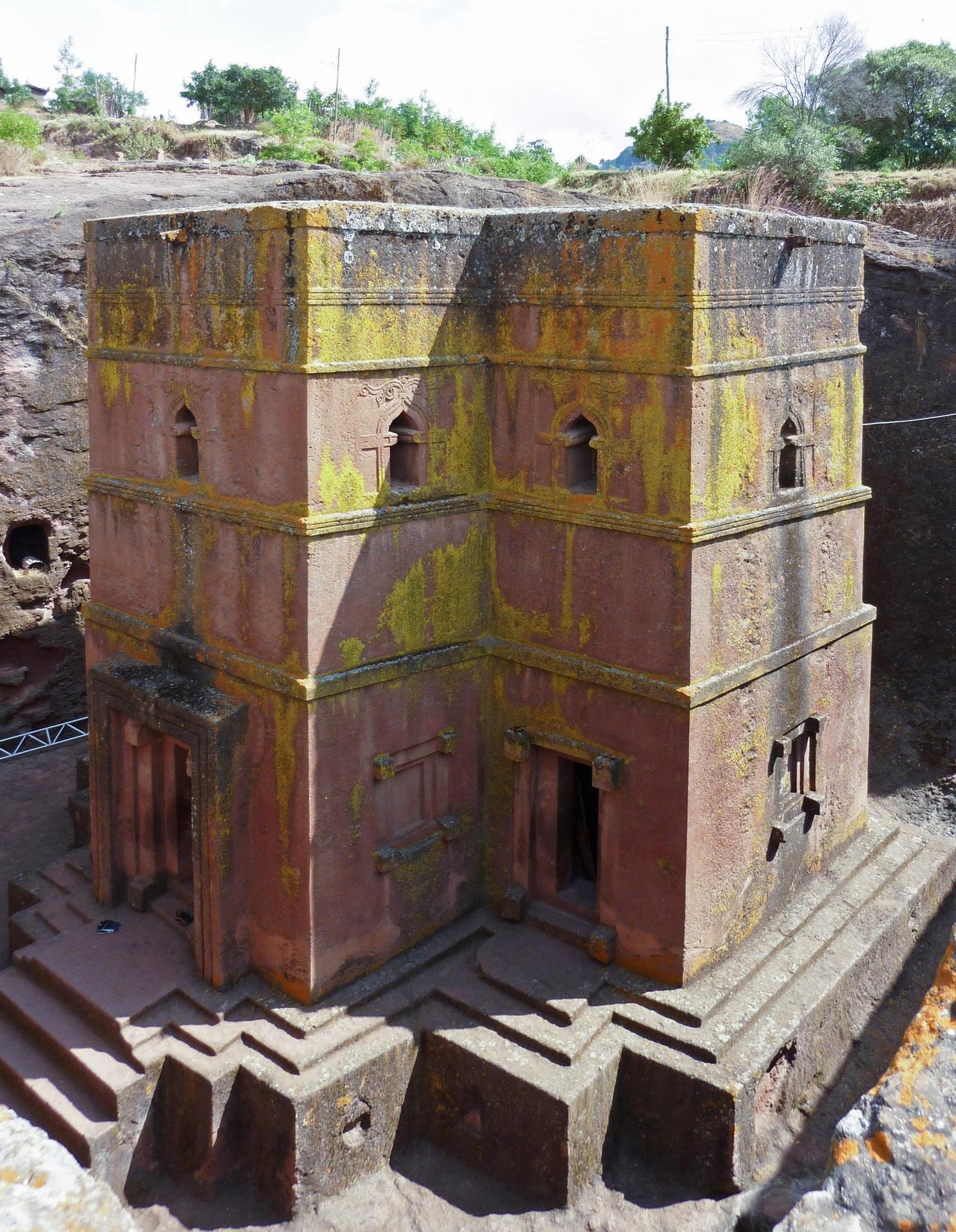 Bet Giyorgis, the cross-shaped rock-hewn church of Lalibela, Ethiopia