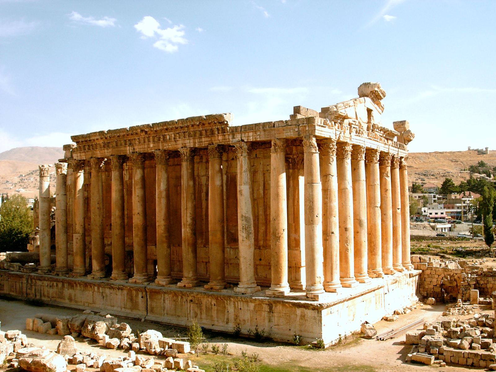 The colossal Roman temples of Baalbek, Lebanon