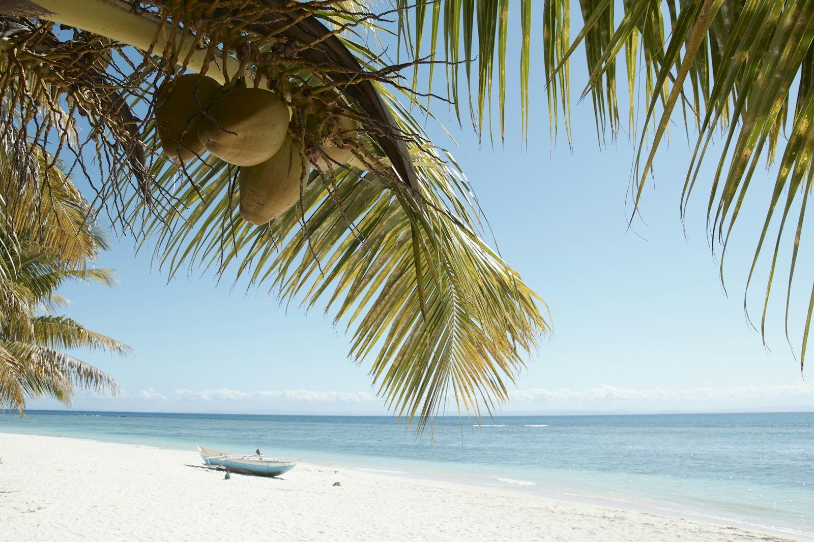 Wooden pirogue on the Indian Ocean coast at Morondava, Madagascar