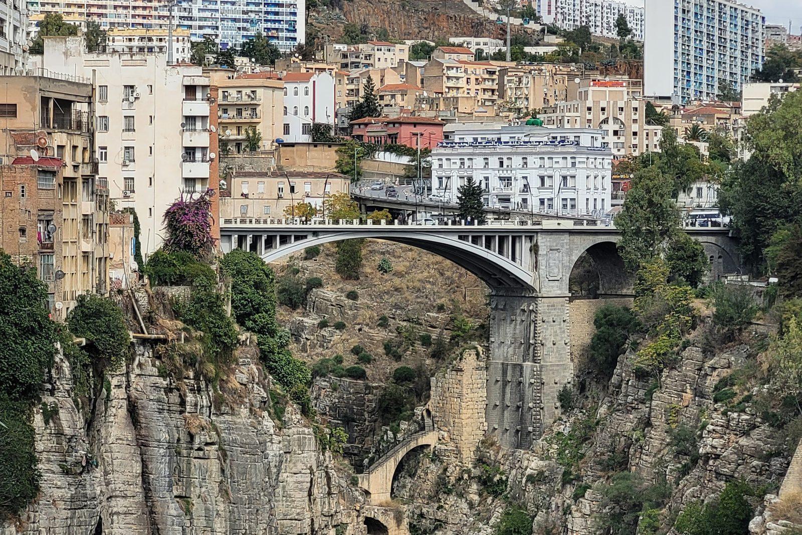 Constantine, Algeria — the city perched above the Rhumel gorge, spanned by the Pont El Kantara