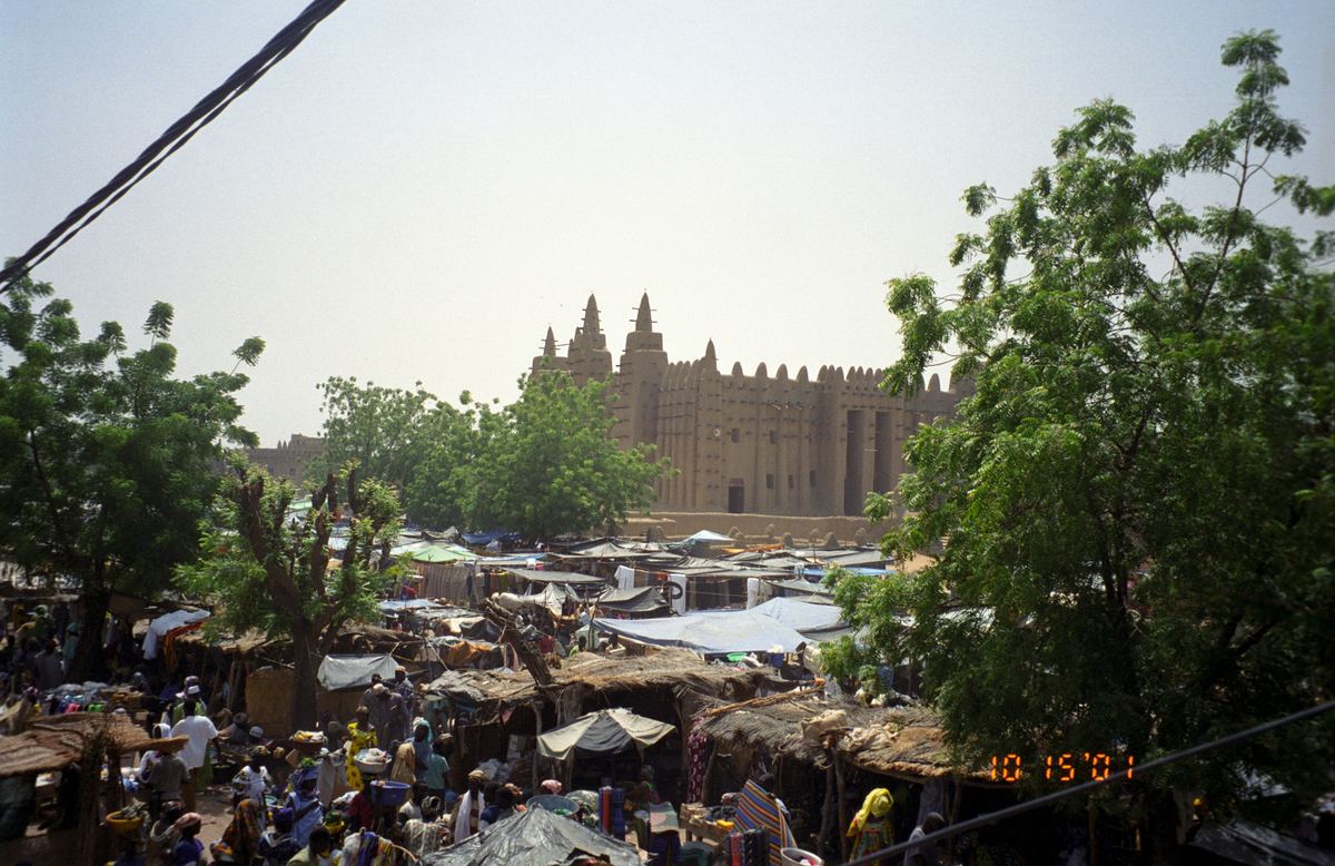 Market day beneath the Great Mosque, Djenné, Mali