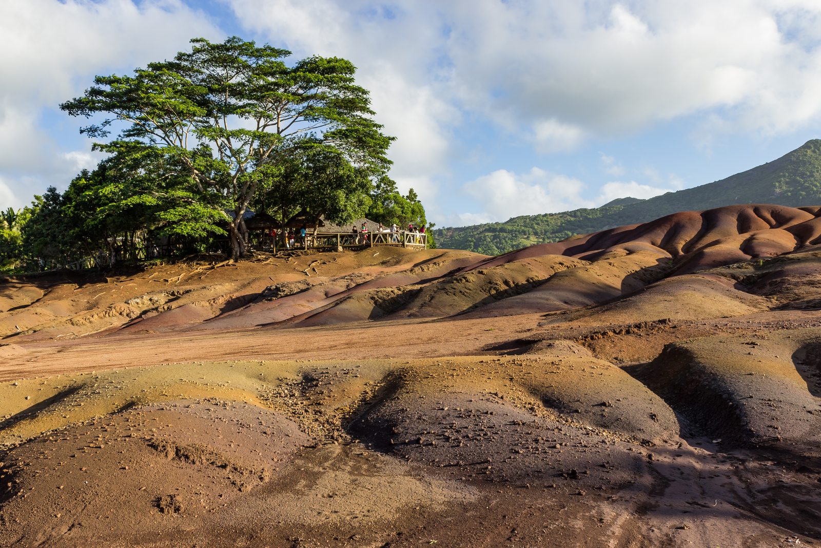 The Seven Coloured Earth dunes at Chamarel, Mauritius