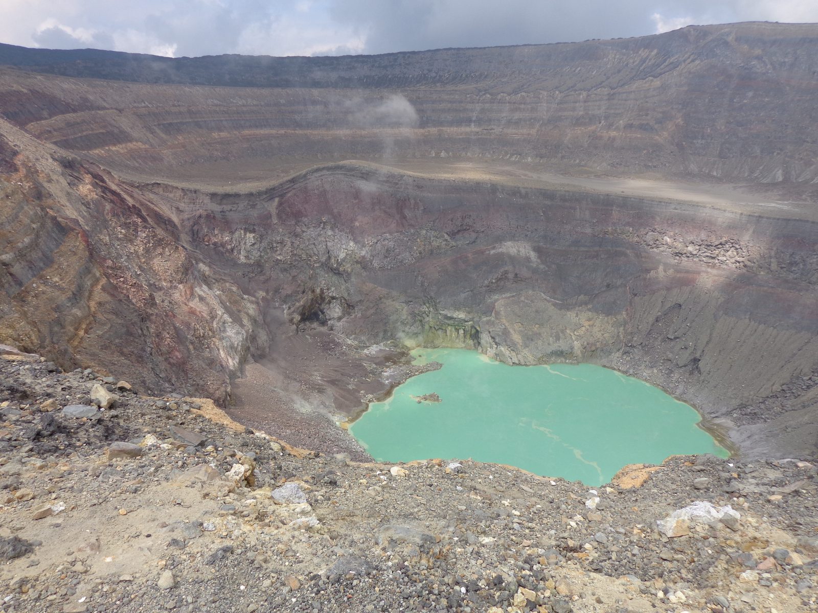 The turquoise crater lake of Santa Ana volcano, El Salvador