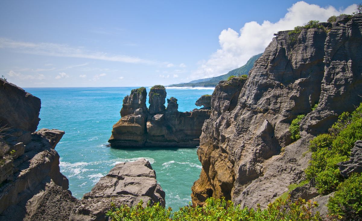 The Pancake Rocks at Punakaiki, West Coast, New Zealand