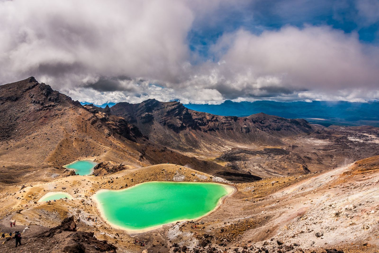 The Emerald Lakes on the Tongariro Alpine Crossing, New Zealand