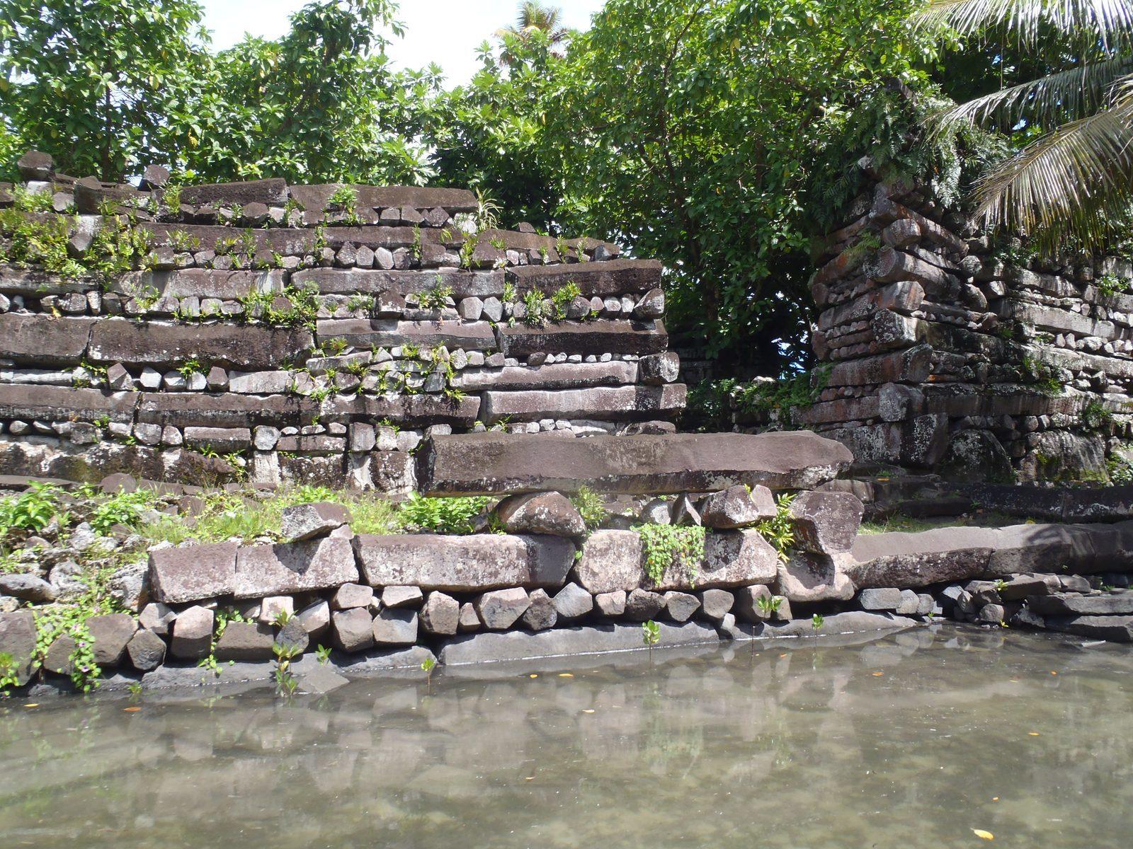 The basalt walls of an ancient stone city, Pohnpei