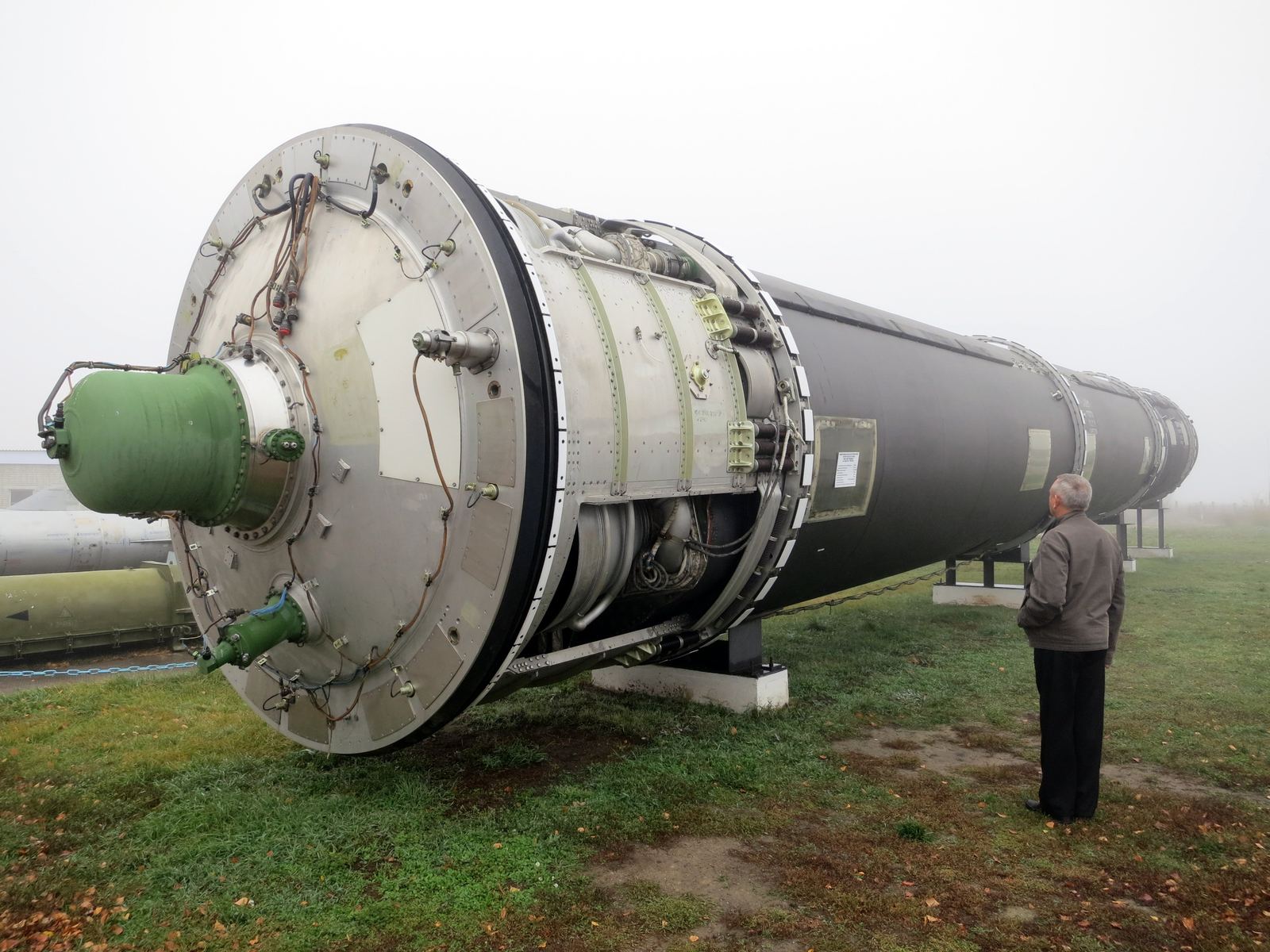 An intercontinental missile at the Strategic Missile Forces Museum, Pervomaisk, Ukraine
