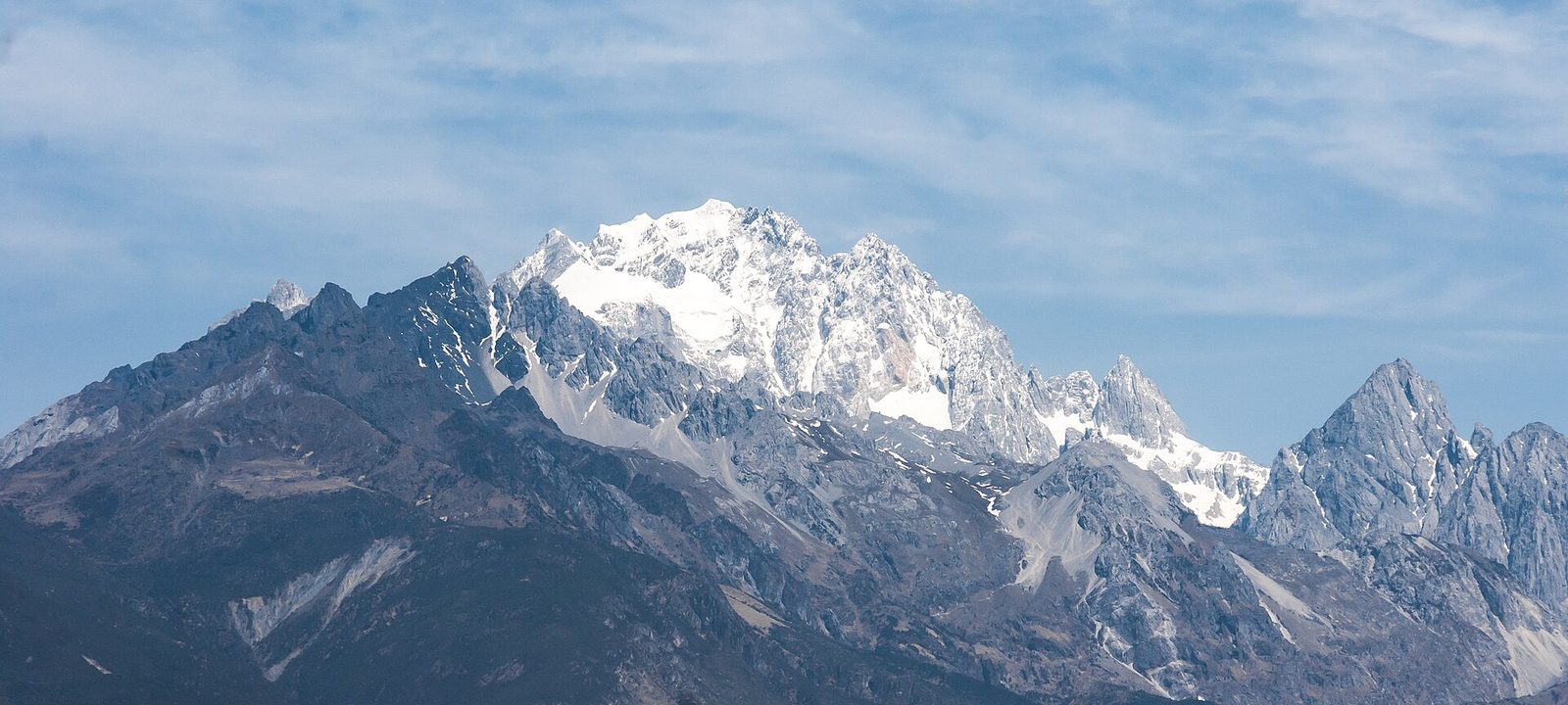 The snow ridge of Jade Dragon Snow Mountain above Lijiang, Yunnan
