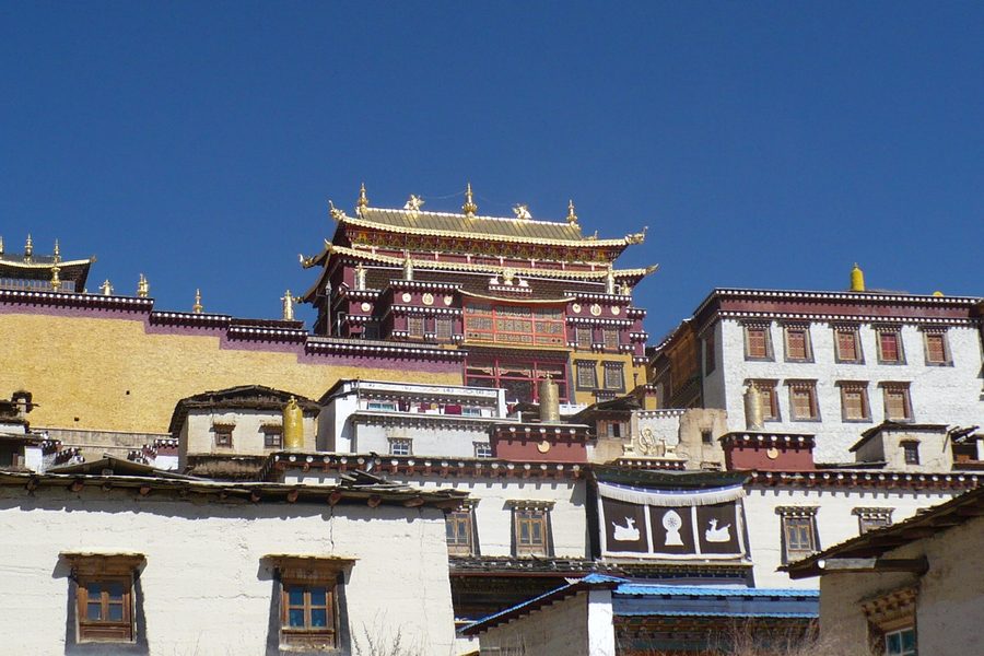 The golden roofs of Songzanlin Monastery, Shangri-La, Yunnan