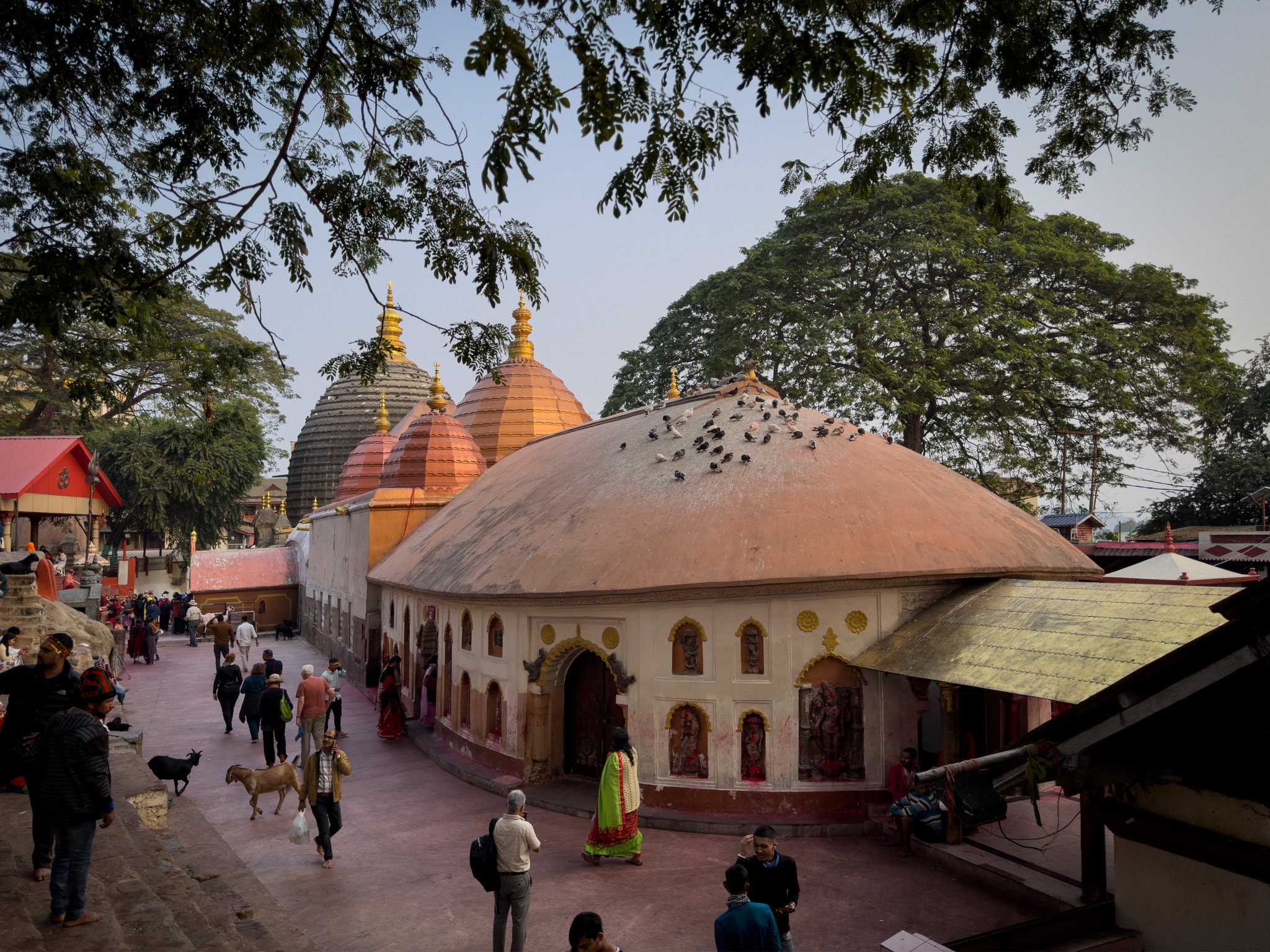 Pilgrims in the courtyard of the Kamakhya temple