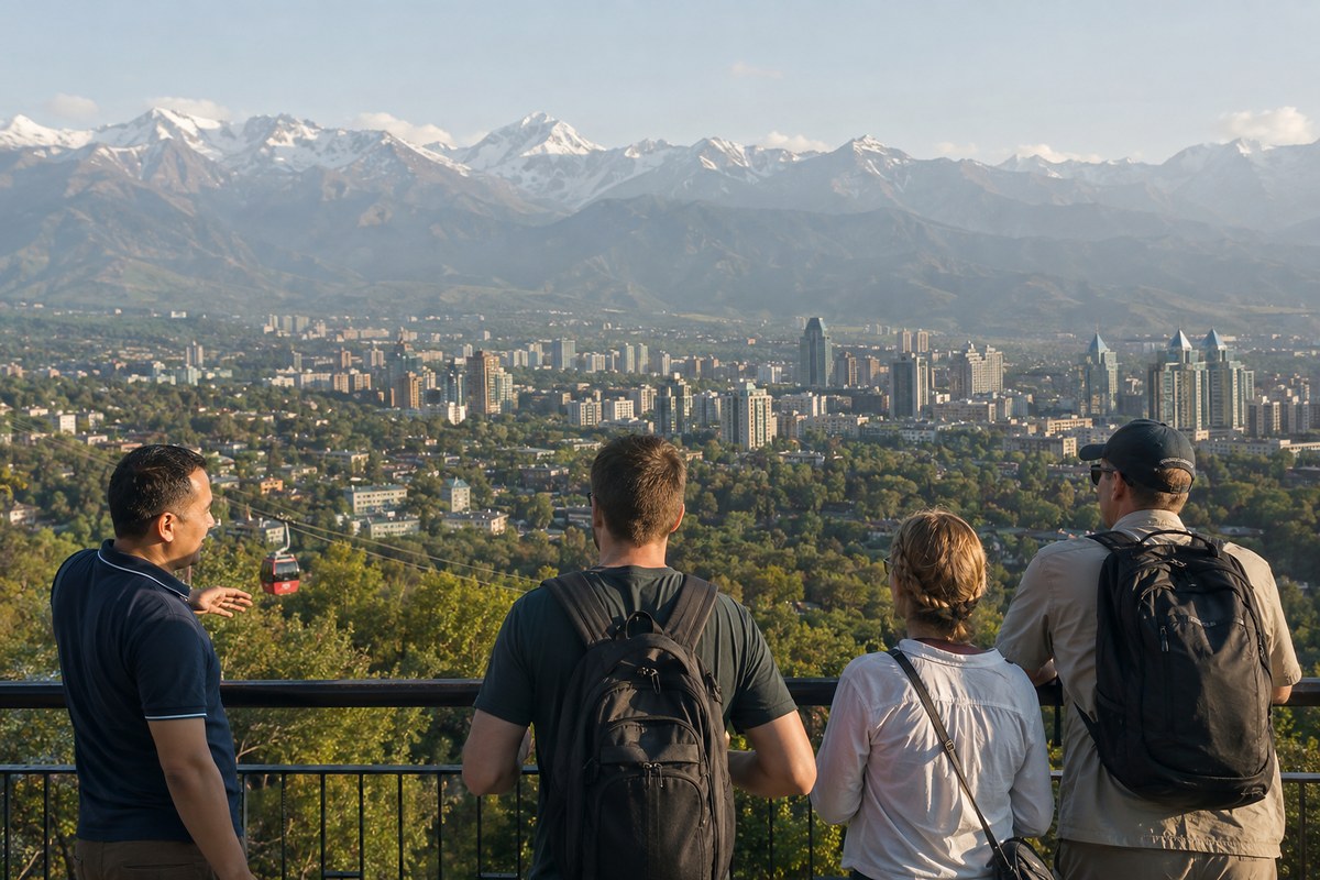 Almaty, arrival