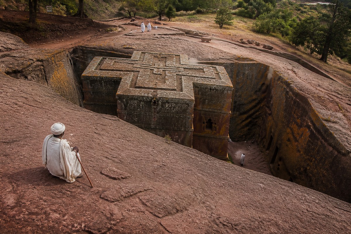 Fly to Lalibela · first churches