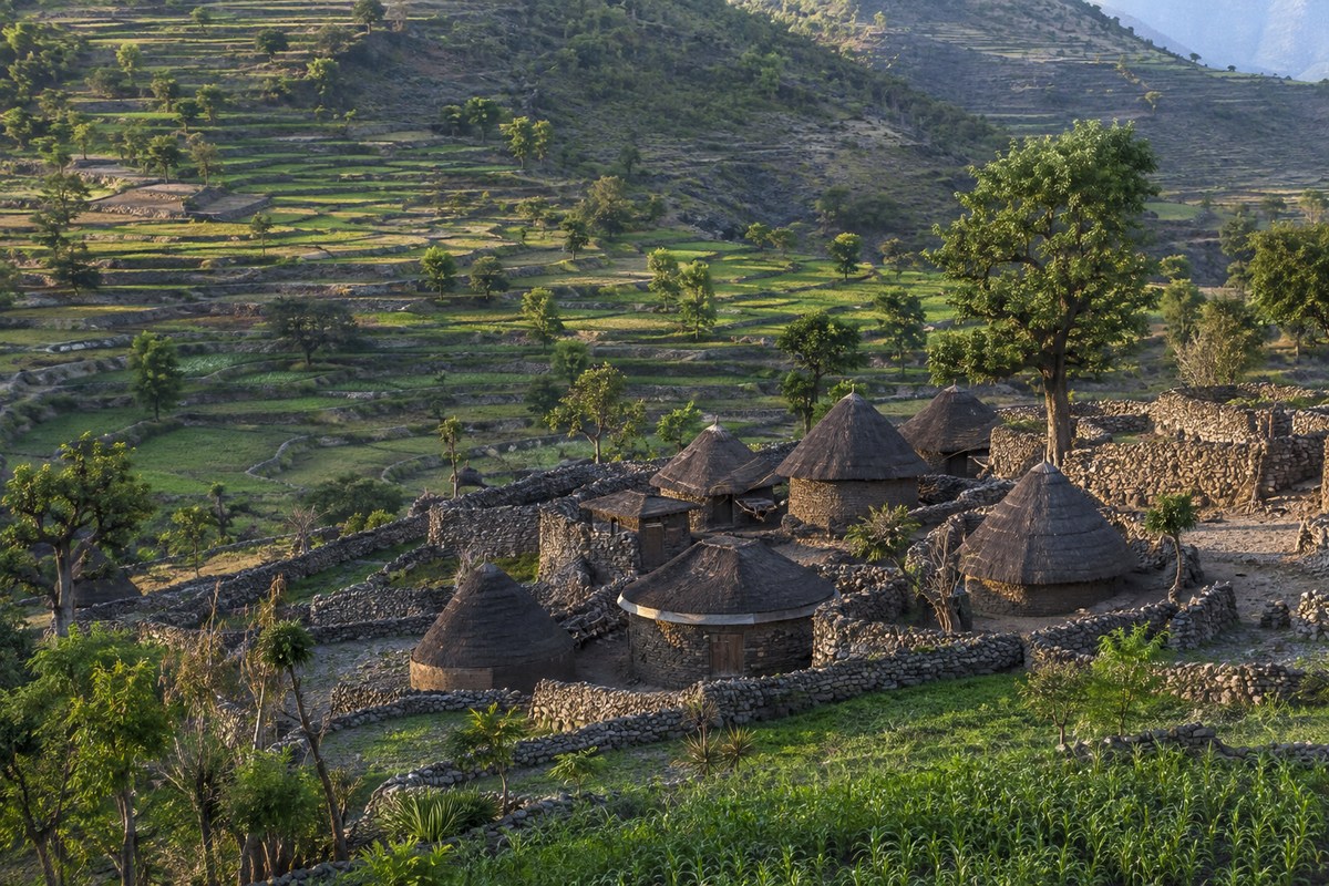 Stone-walled terraces and traditional homes in Konso