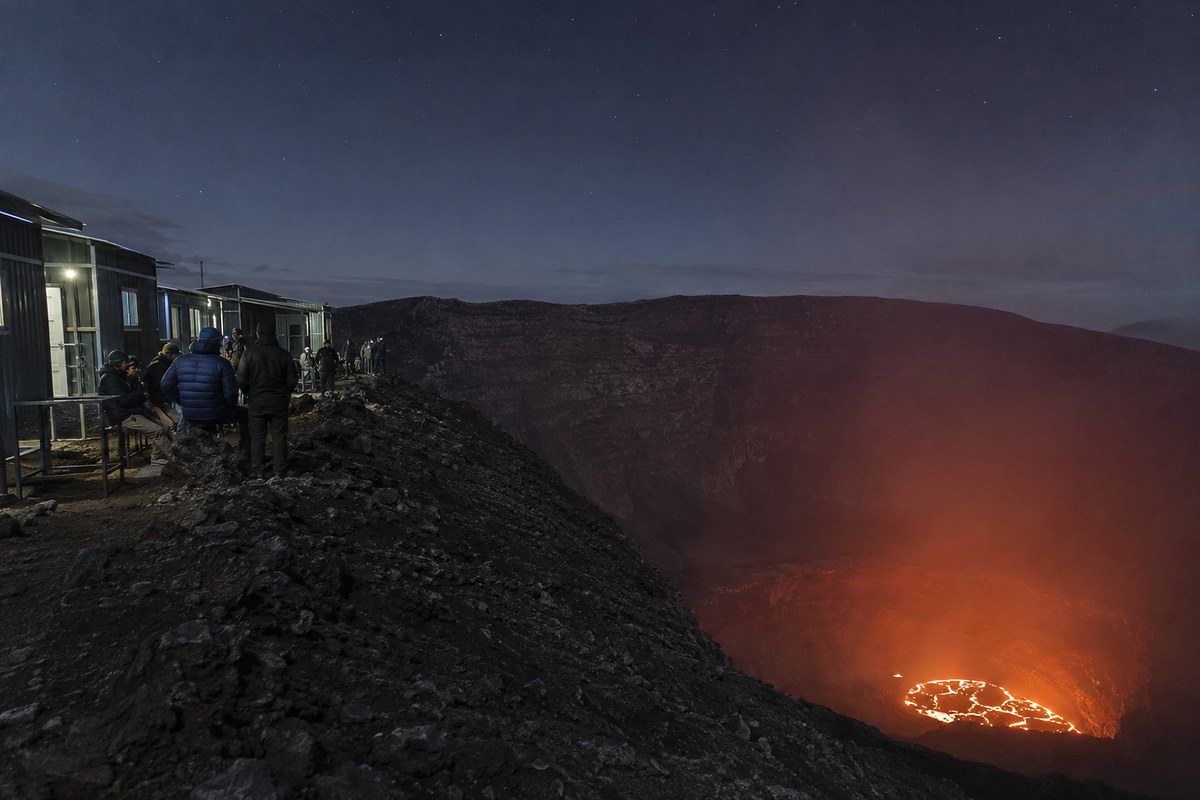Cross into DRC · Nyiragongo summit overnight