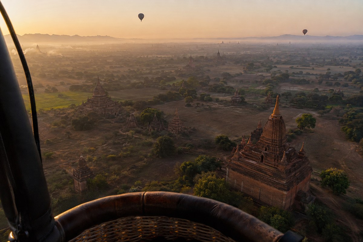 Hot Air Balloon over Bagan