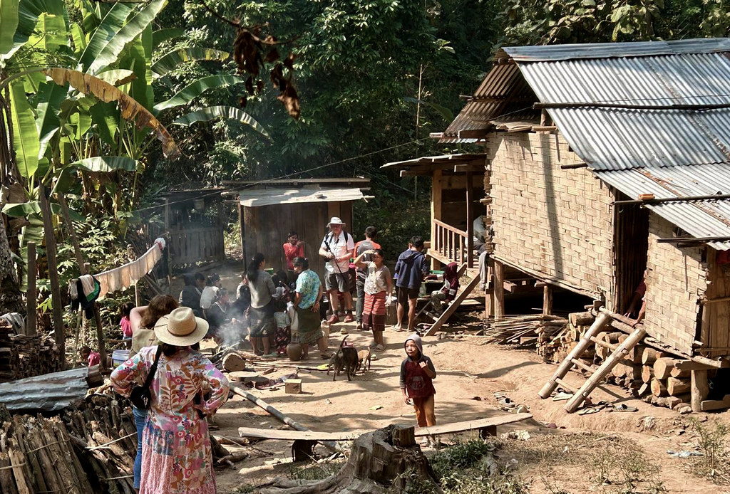 Guests visiting a Khmu village