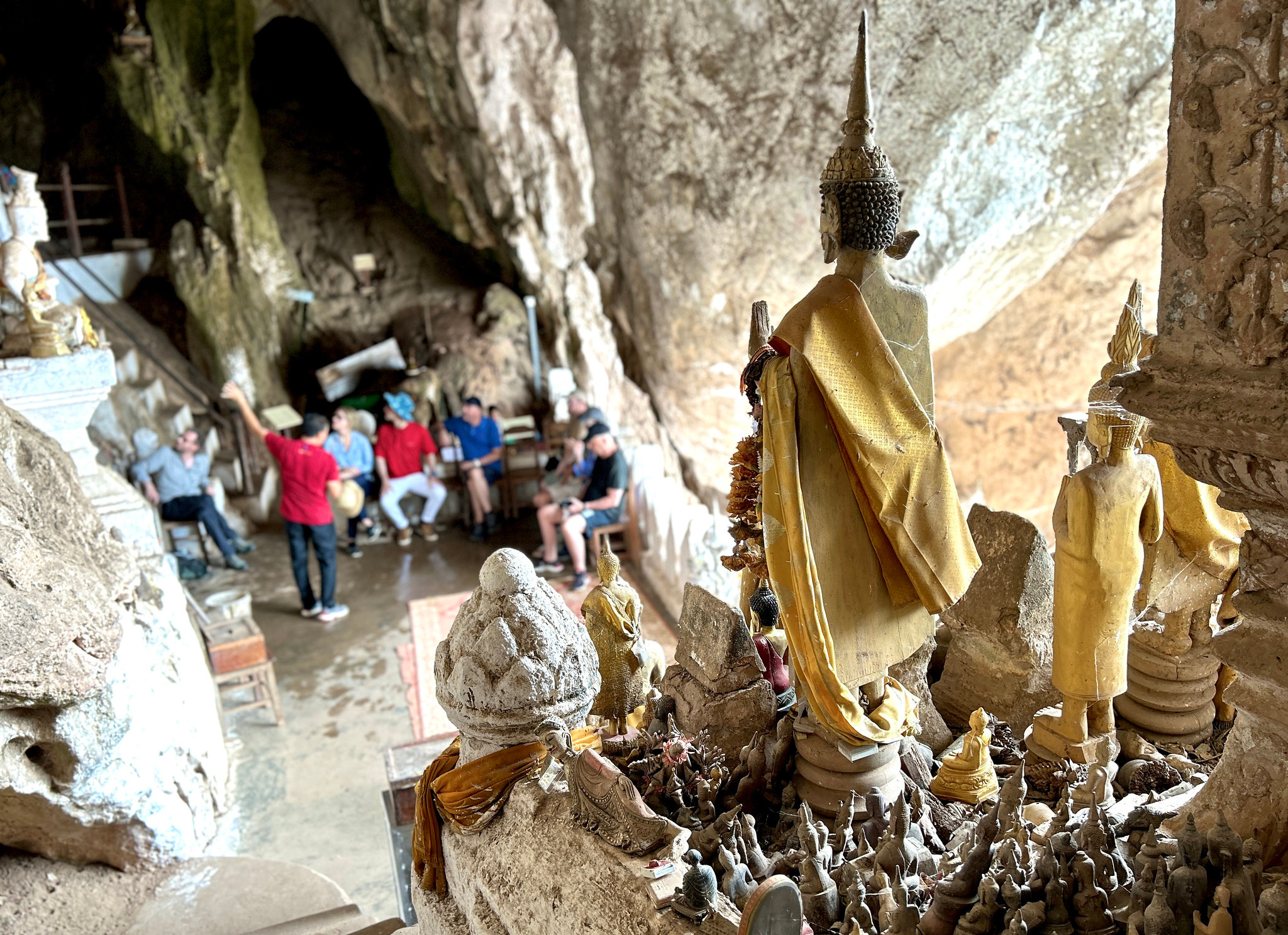 Buddha images in the lower Pak Ou cave
