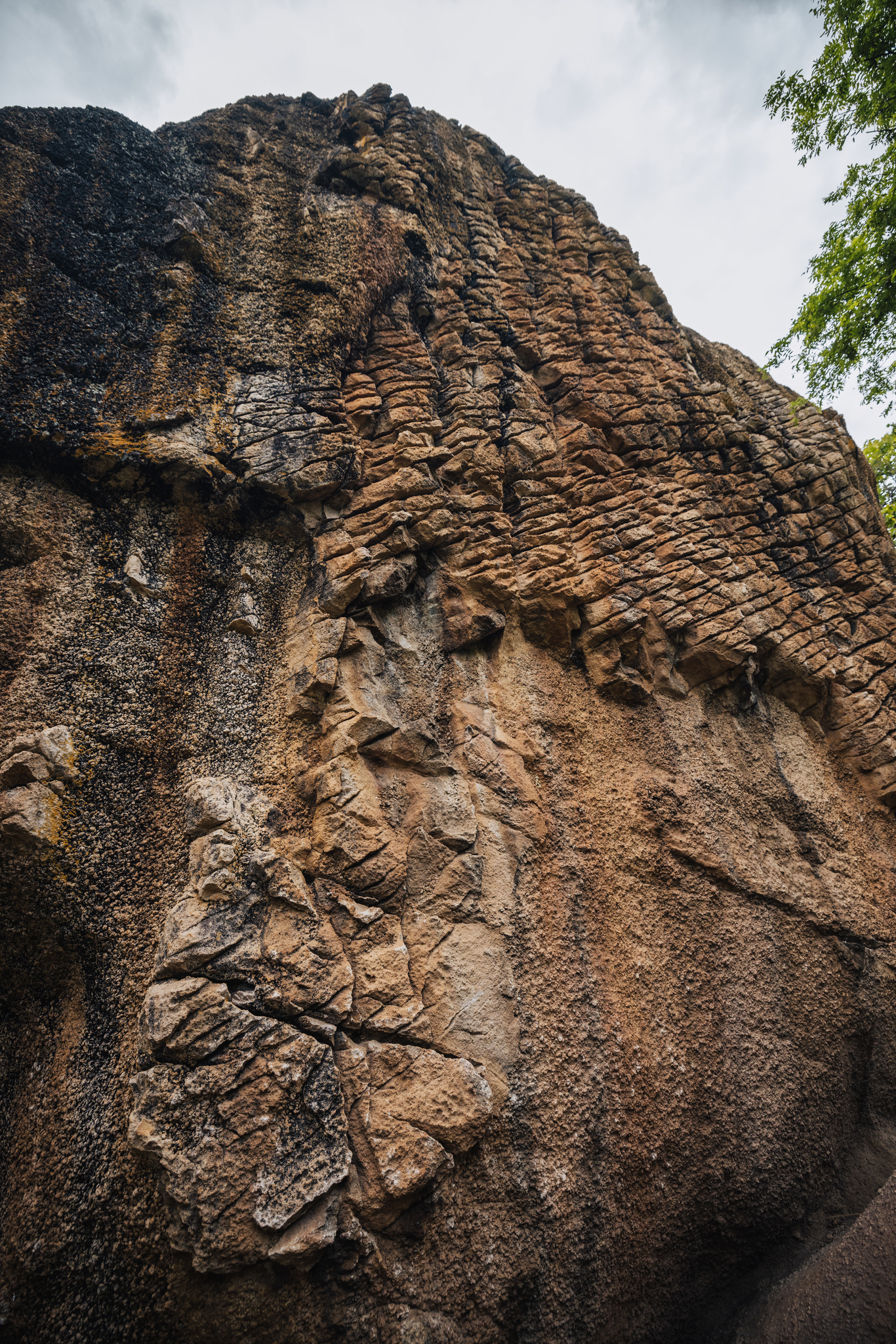 The grooved, weathered face of Mwala wa Mphini