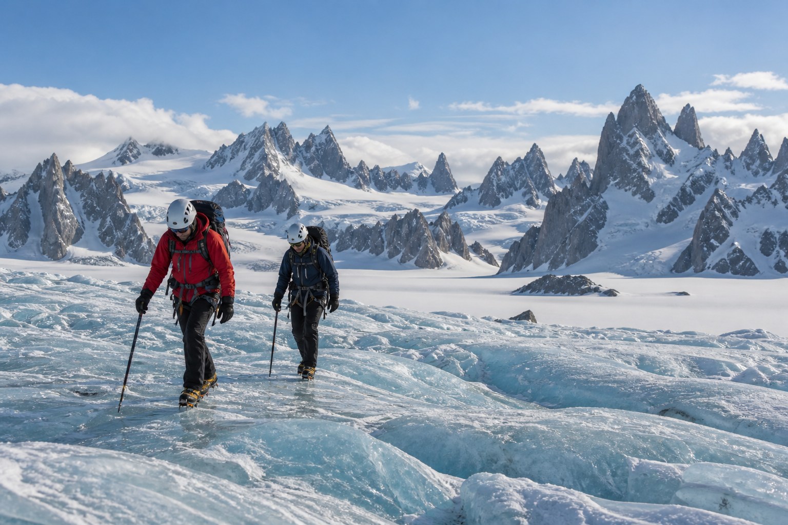 Exploring Antarctic glacier terrain on foot