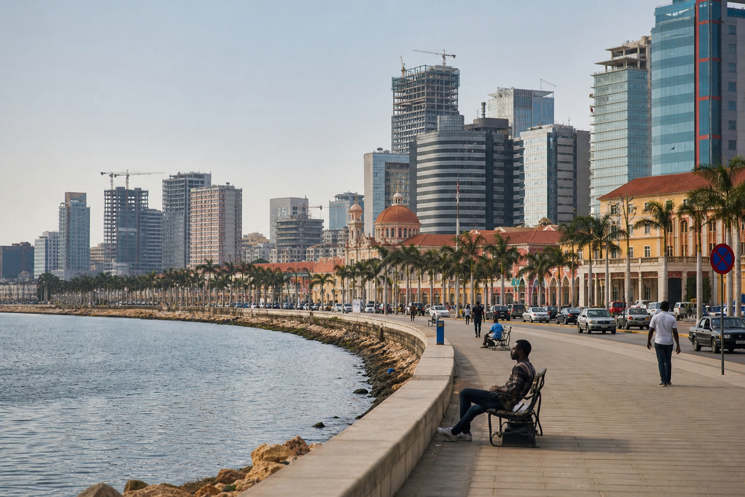 Arrive Luanda · the Marginal & the old town