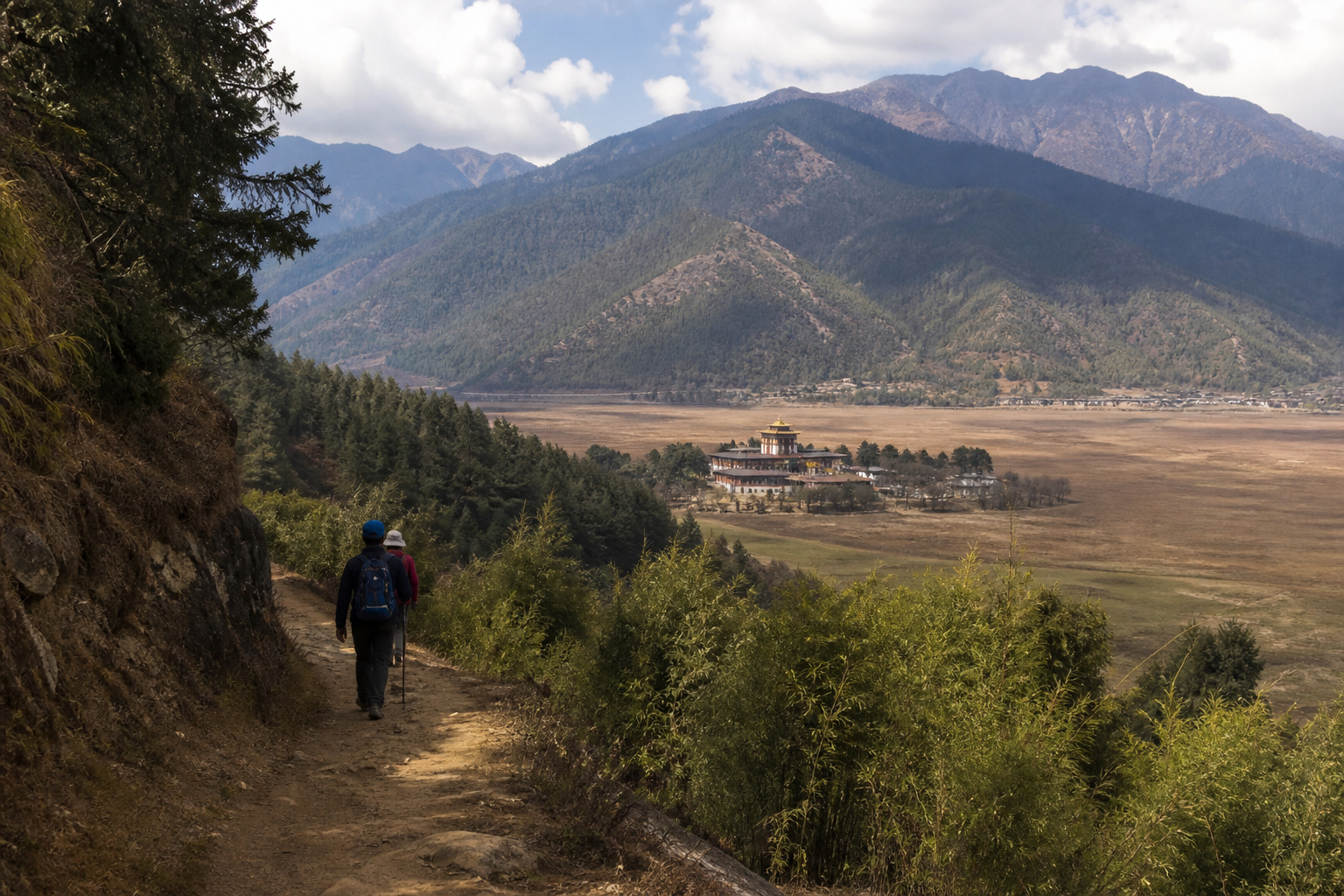 Phobjika · Gangtey Nature Trail · fly home