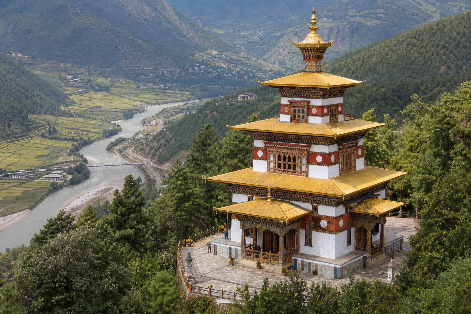 Bhutan Punakha Khamsum Yulley Namgyal Chorten