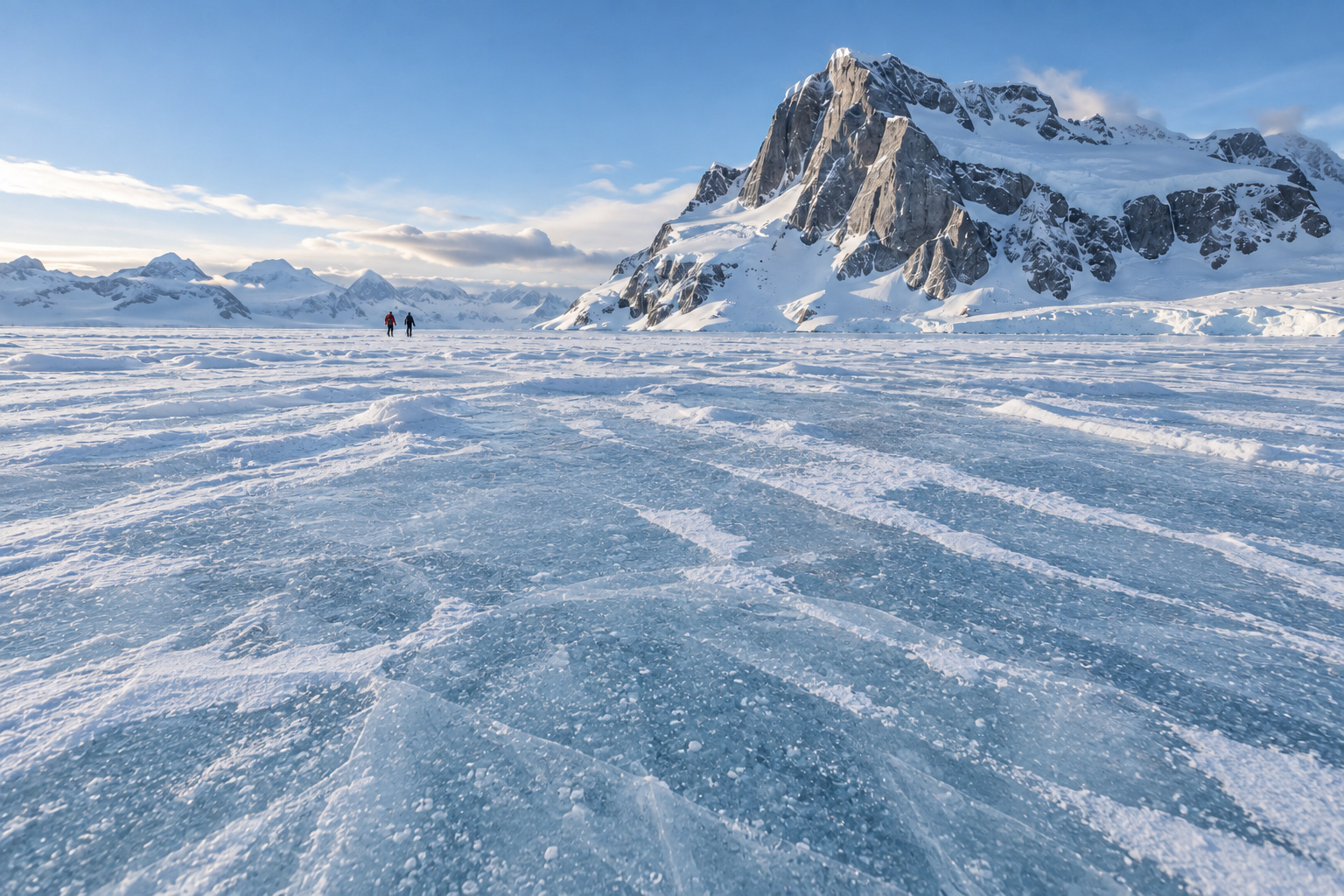 The textures of blue Antarctic glacier ice