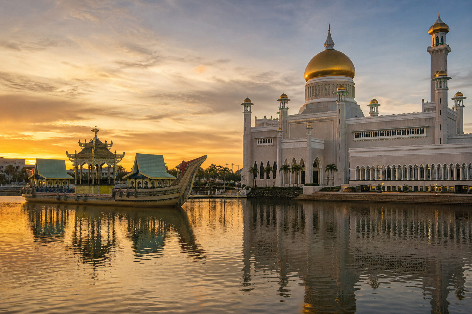 Bandar Seri Begawan · the lagoon mosque and the night market