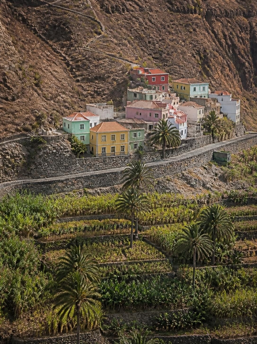 The cliffside village of Fontainhas, Santo Antão, Cabo Verde