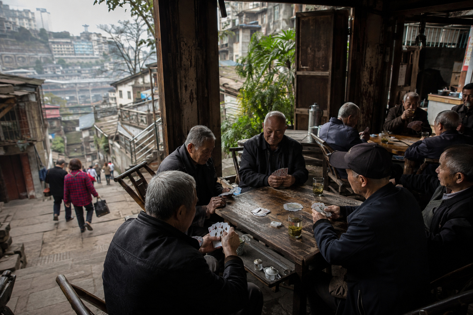 Chongqing · neighbourhoods, night market, unmarked doors