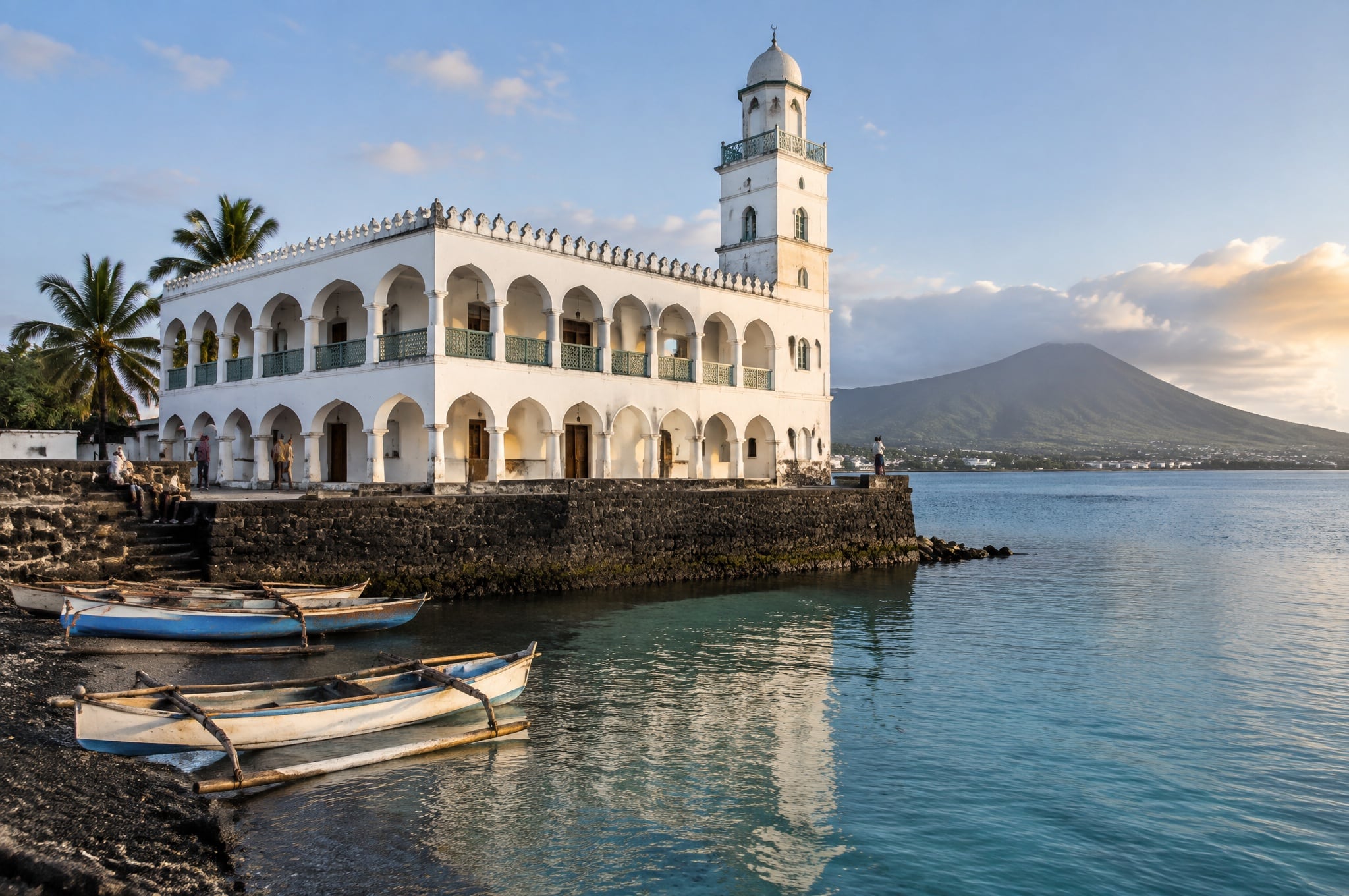 The Old Friday Mosque on the Moroni waterfront, Comoros