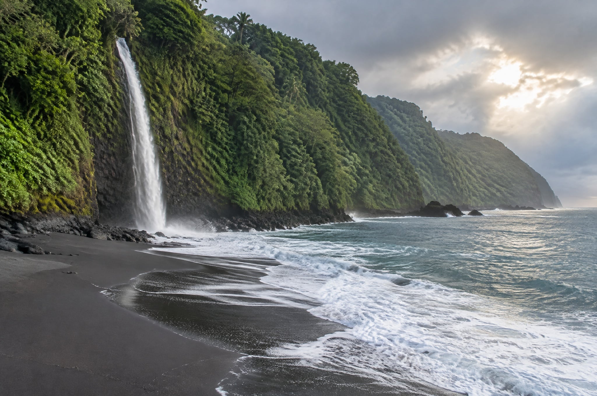 The volcanic coast of Bioko Island, Equatorial Guinea