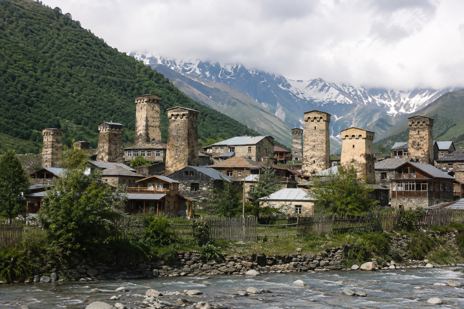 Kutaisi → Svaneti · up into the mountains
