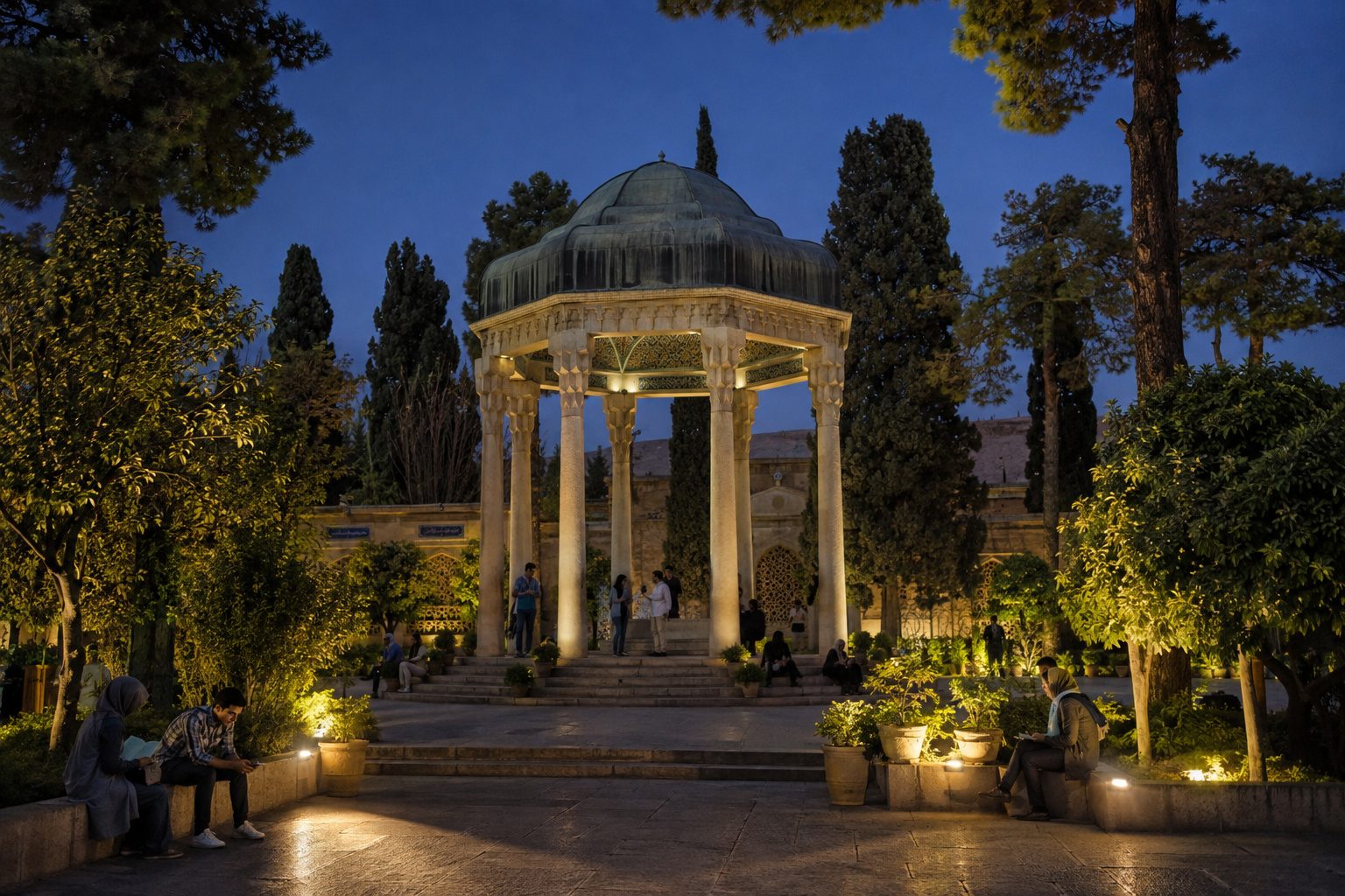 Shiraz · the Pink Mosque at sunrise & Hafez